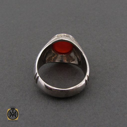 انگشتر عقیق یمن مردانه دست ساز - کد 10631 - تصویر 3