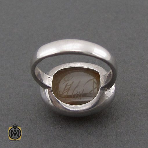 انگشتر عقیق یمن با حکاکی شرف الشمس مردانه - کد 10642 - تصویر 3