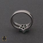 3 انگشتر زمرد زنانه طرح پیچک - کد 2285 - تصویر 3