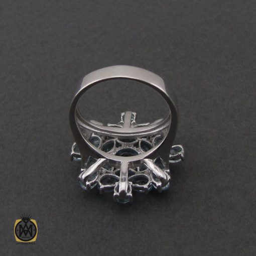 انگشتر توپاز آبی طرح ثمین زنانه - کد 2286 - تصویر 3