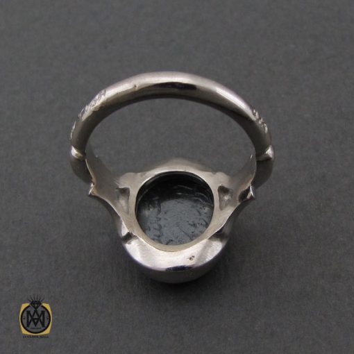 انگشتر حدید صینی با حکاکی هفت جلاله مردانه دست ساز - کد 10656 - تصویر 3