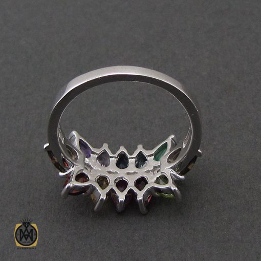 انگشتر آمتیست،تانزانایت یاقوت، توپاز، زمرد، کوارتز، گارنت، سیترین تورمالین و زبرجد طرح رونیکا زنانه - کد 2289 - تصویر 3