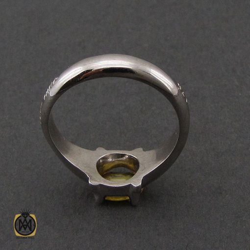 انگشتر یاقوت زرد اسپرت دست ساز - کد 10645 - تصویر 3