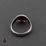 انگشتر گارنت مردانه دست ساز طرح صفوی - کد 10647 - تصویر 3
