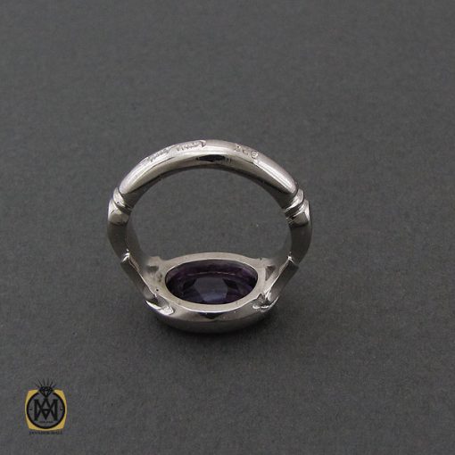 3 انگشتر آمتیست مردانه دست ساز طرح صفوی - کد 10649 - تصویر 3