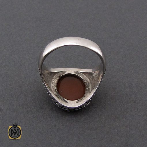 انگشتر عقیق یمن با حکاکی یا امام حسن مردانه – کد 10514 - تصویر 3