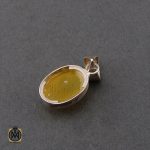 مدال عقیق زرد با حکاکی شرف الشمس طرح اسپرت - کد 3272 - تصویر 3