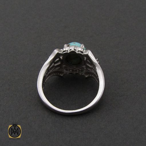 انگشتر فیروزه نیشابوری طرح آتنا زنانه - کد 2291 - تصویر 3