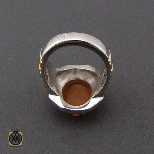 انگشتر عقیق یمن با حکاکی ورفعناه مکانا علیا مردانه – کد 10515 - تصویر 3