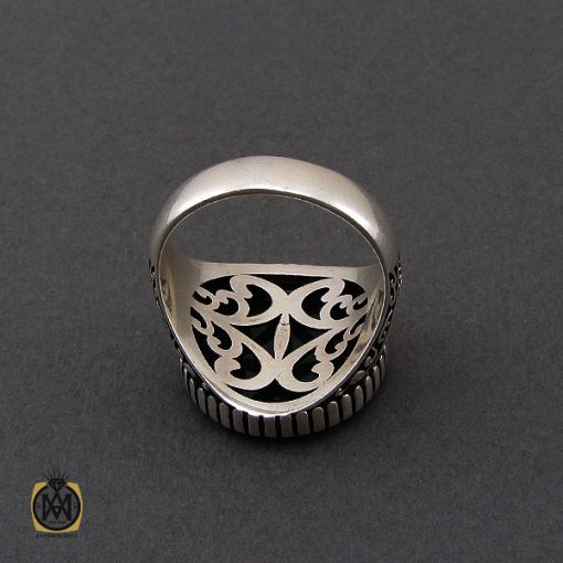 3 انگشتر عقیق سبز مردانه - کد 10685 - تصویر 3