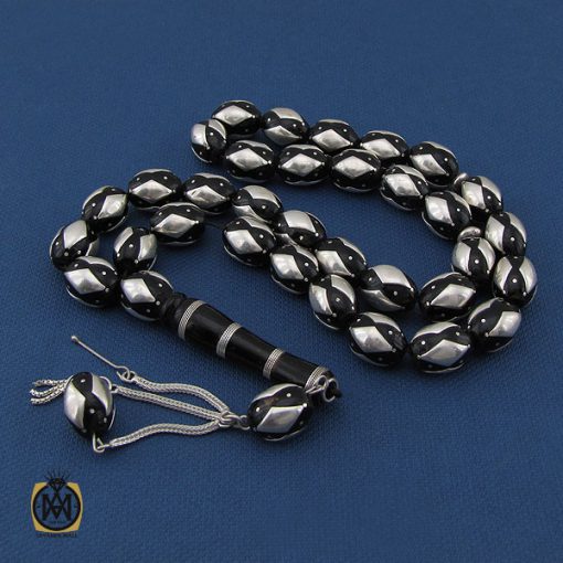 تسبیح 33 دانه نقره و یسر مصری خوش دست - کد 4338 - تصویر 3