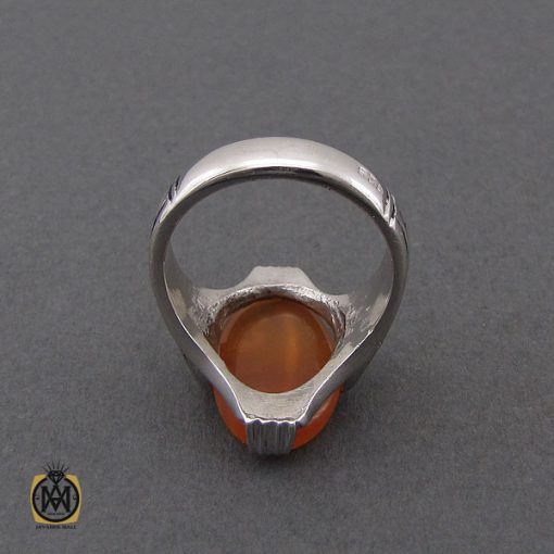 انگشتر عقیق یمن با حکاکی هو العلی مردانه – کد 10519 - تصویر 3