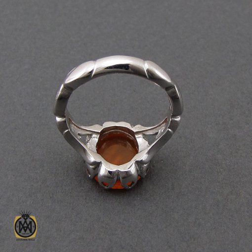 انگشتر عقیق یمن با حکاکی یا کریم العفو مردانه – کد 10520 - تصویر 3