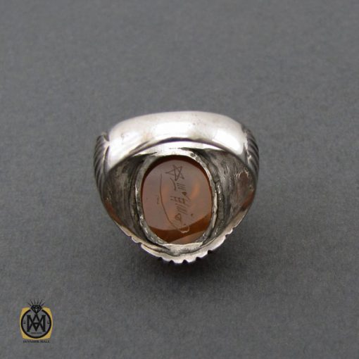 انگشتر عقیق یمن با حکاکی شرف الشمس و یا حسین ثارالله مردانه – کد 10523 - تصویر 3