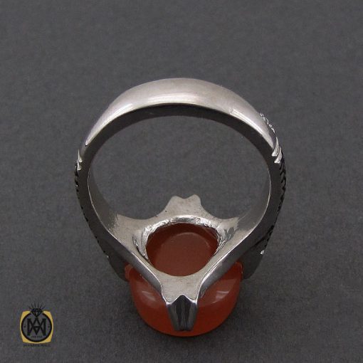 انگشتر عقیق یمن با حکاکی السلام علی ائمة النجاء مردانه – کد 10530 - تصویر 3