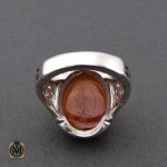 انگشتر عقیق یمن با حکاکی یا شرف الشمس و عباس بن امیرالمومنین مردانه – کد 10532 - تصویر 3