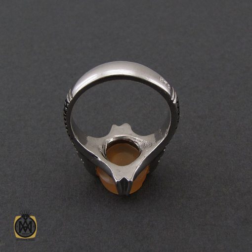 انگشتر عقیق یمن با حکاکی الحمد الله مردانه – کد 10542 - تصویر 3