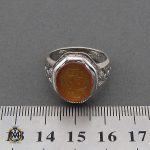 انگشتر عقیق یمن با حکاکی يا قاسم ابن الحسن مردانه – کد 10571 - تصویر 4