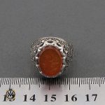 انگشتر عقیق یمن با حکاکی سبحان الحی القیوم مردانه – کد 10572 - تصویر 4