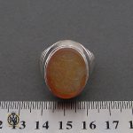 انگشتر عقیق یمن با حکاکی شرف الشمس و یا ضامن آهو مردانه – کد 10573 - تصویر 4