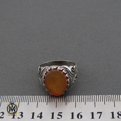 4 انگشتر عقیق یمن با حکاکی الحمدلله مردانه – کد 10582 - تصویر 4