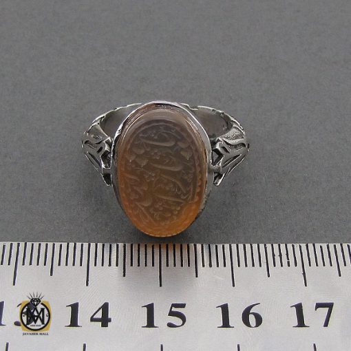 انگشتر عقیق یمن با حکاکی یا ثار الله مردانه – کد 10596 - تصویر 4
