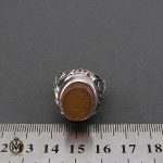 انگشتر عقیق یمن با حکاکی شرف الشمس و یا فارس الحجاز مردانه – کد 10602 - تصویر 4