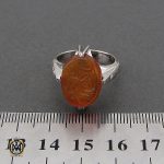 انگشتر عقیق یمن با حکاکی یا علی اصغر مردانه – کد 10605 - تصویر 4