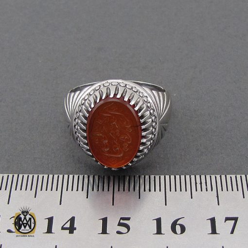 انگشتر عقیق یمن با حکاکی العزة لله جميعا مردانه – کد 10614 - تصویر 4