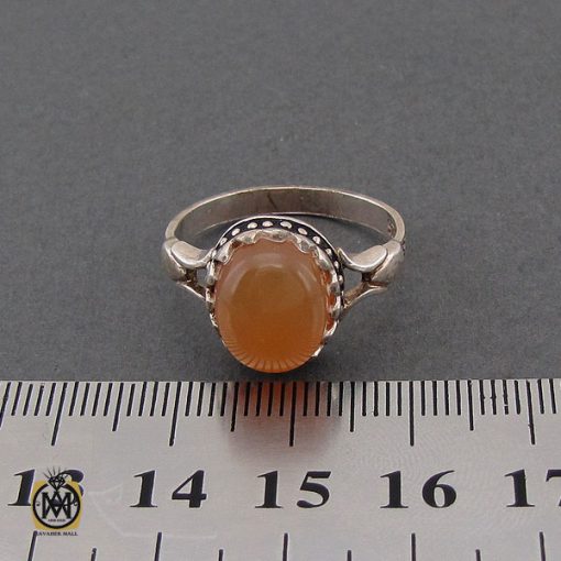 انگشتر عقیق یمن با حکاکی شرف الشمس مردانه - کد 10625 - تصویر 4