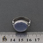 انگشتر عقیق کبود یمن مردانه دست ساز طرح صفوی - کد 10655 - تصویر 4