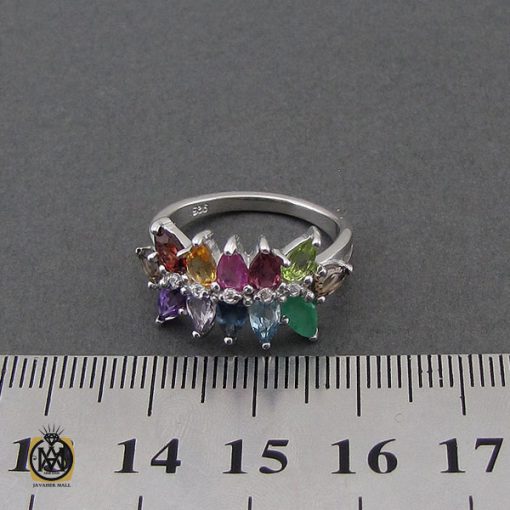 انگشتر آمتیست،تانزانایت یاقوت، توپاز، زمرد، کوارتز، گارنت، سیترین تورمالین و زبرجد طرح رونیکا زنانه - کد 2289 - تصویر 4