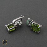 4 سرویس نقره نگین اصلی زبرجد طرح اَنوشا زنانه - کد 7222 - تصویر 4