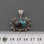 مدال فیروزه نیشابوری درشت طرح یسنا زنانه - کد 3253 - تصویر 4