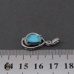 مدال فیروزه نیشابوری خوش طبع طرح آونگ زنانه - کد 3256 - تصویر 4