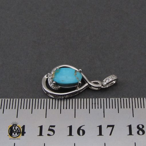 مدال فیروزه نیشابوری خوش طبع طرح آونگ زنانه - کد 3256 - تصویر 4