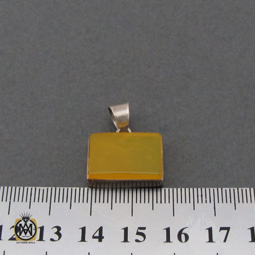 مدال عقیق زرد با حکاکی شرف الشمس اسپرت دست ساز - کد 3259 - تصویر 4