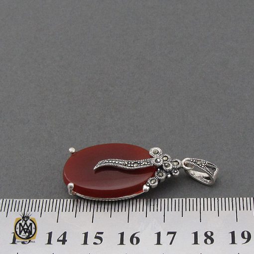 مدال عقیق قرمز طرح آریسان زنانه - کد 3260 - تصویر 4