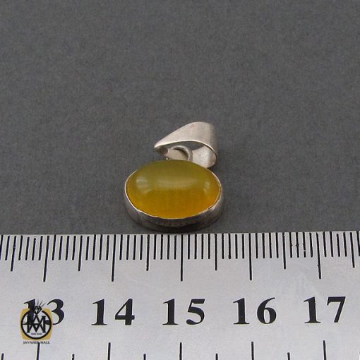 مدال عقیق زرد با حکاکی شرف الشمس اسپرت دست ساز - کد 3267 - تصویر 4