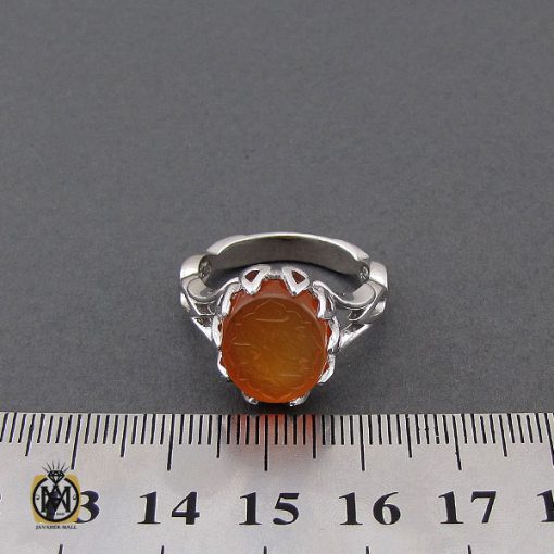 انگشتر عقیق یمن با حکاکی یا کریم العفو مردانه – کد 10520 - تصویر 4