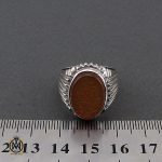 انگشتر عقیق یمن با حکاکی شرف الشمس و یا اباالقاسم یا رسول الله مردانه – کد 10539 - تصویر 4