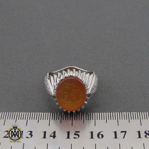 انگشتر عقیق یمن با حکاکی یا ثار الله و ابن ثاره مردانه – کد 10551 - تصویر 4