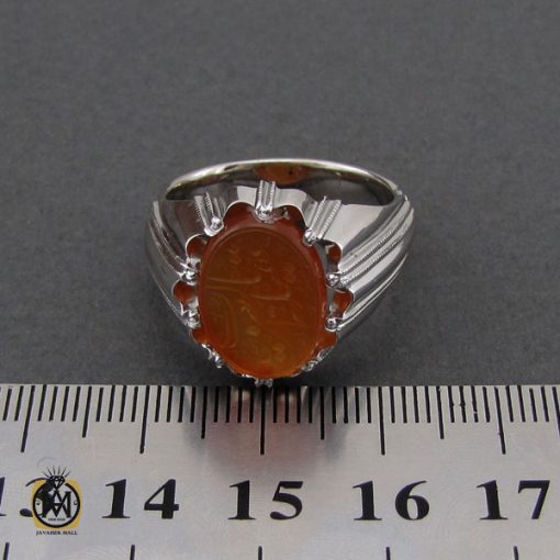 4 انگشتر عقیق یمن با حکاکی یا عقیله العرب مردانه دست ساز – کد 10554 - تصویر 4