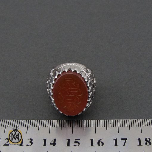 انگشتر عقیق یمن با حکاکی الدخیل کفیل الزینب مردانه – کد 10557 - تصویر 4