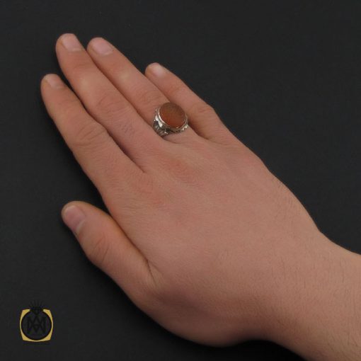 انگشتر عقیق یمن با حکاکی یا جواد الائمه ادرکنی مردانه – کد 10575 - تصویر 5