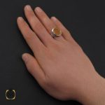انگشتر عقیق یمن با حکاکی یا خامس اصحاب الکساء مردانه – کد 10576 - تصویر 5