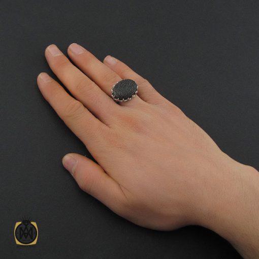 انگشتر  حدید صینی با حکاکی هفت جلاله مردانه – کد 10501 - تصویر 5