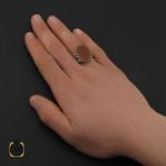 انگشتر عقیق یمن با حکاکی شرف الشمس و یا نفس خیر المرسلین مردانه – کد 10578 - تصویر 5