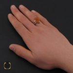 انگشتر عقیق یمن با حکاکی یا عقیله العرب مردانه – کد 10581 - تصویر 5