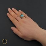 5 انگشتر فیروزه نیشابوری مردانه دست ساز – کد 10502 - تصویر 5